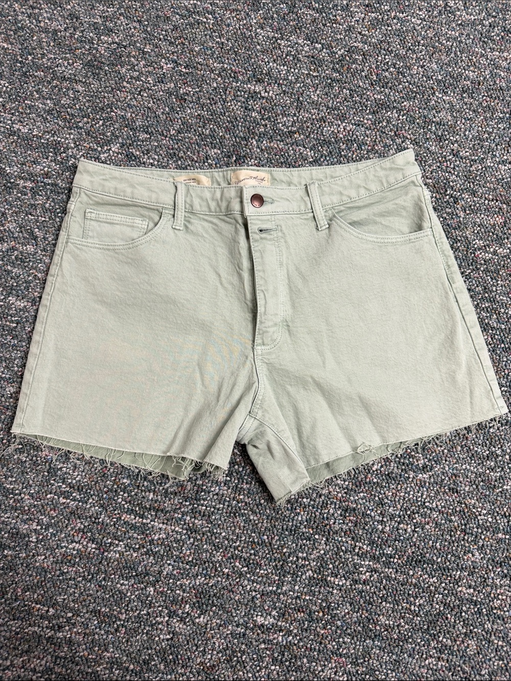 Universal Thread Light Sage Green High-Rise Jean Shorts